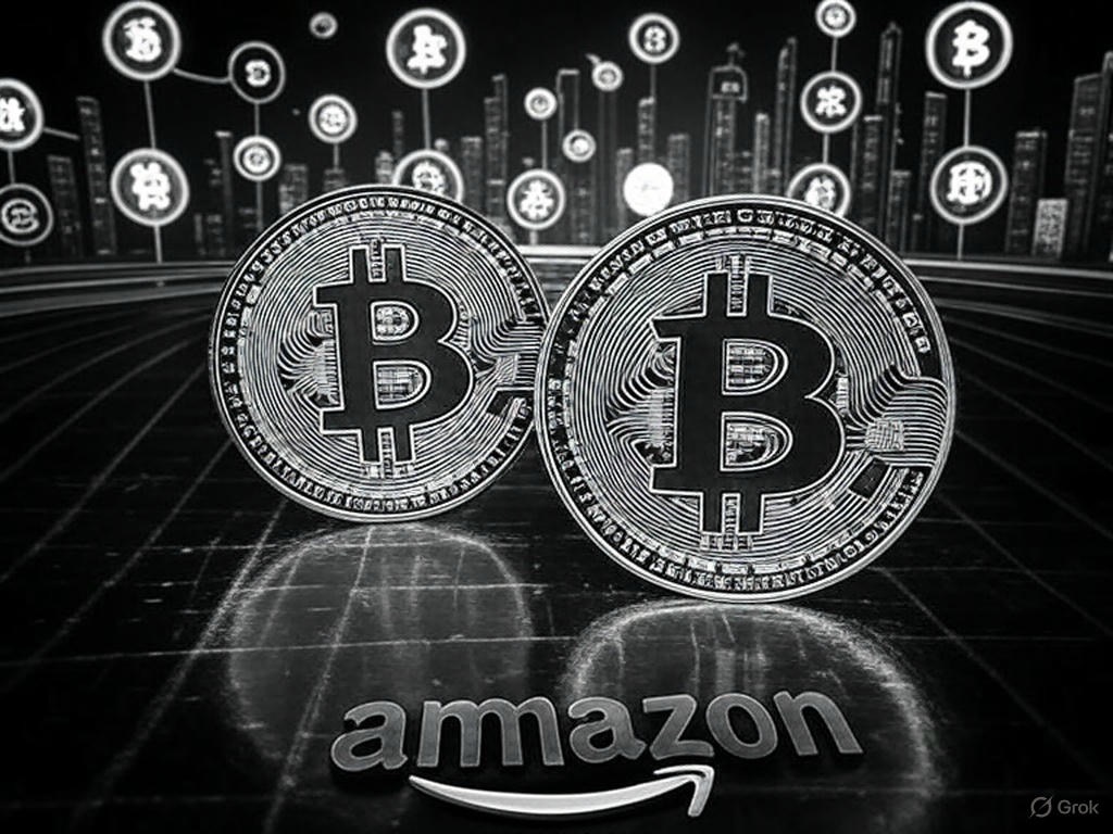 Bitcoin, amazon ilustrative image